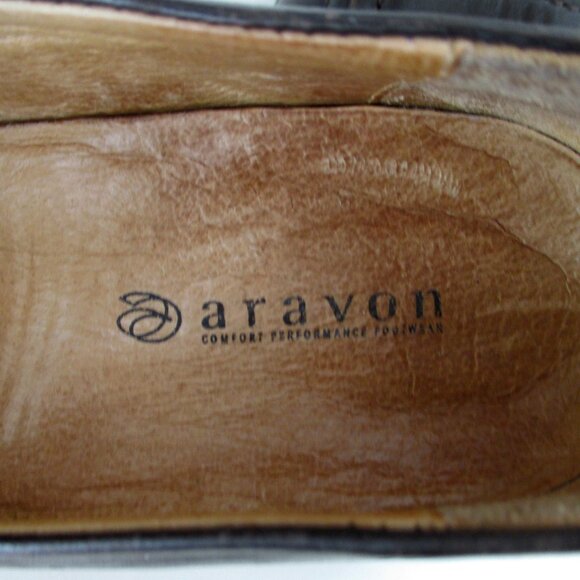 Aravon Womens Brown Leather Loafer Shoe - Size 7.5B - Picture 4 of 8